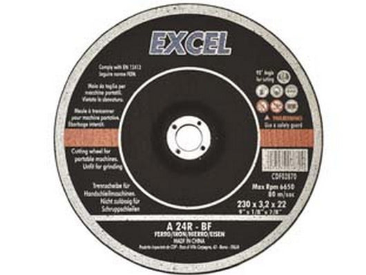 dischi taglio sgrosso centro depresso ferro  mm.230  mm230x6,4 cod:ferx.fer154970