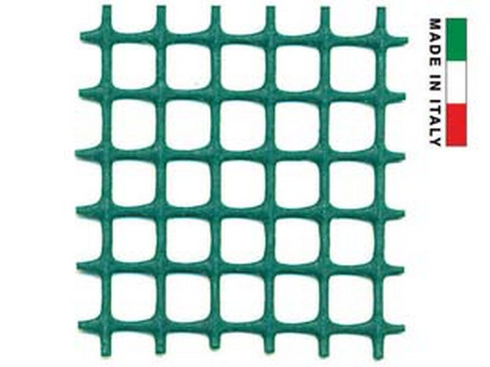 rete in plastica quadra verde mm.10x10 - maglia mm.10x10 altezza cm.100 cod:ferx.fer23894