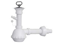 sifone moplen a fiasco 1 via con scarico e piletta - 1"1/2 per lavello ceramica cod:ferx.fer24990