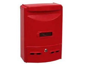 cassetta postale in alluminio portariviste per esterni "europa" rossa - cm.28,5x10x38h. colore rosso cod:ferx.fer26598