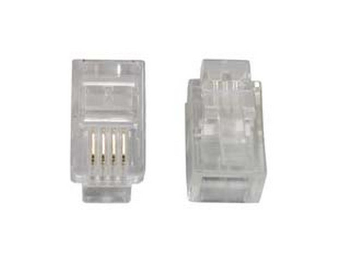 spina modulare passo 4/4 rj11 trasparente  cod:ferx.fer28486
