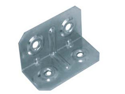 piastra di giunzione quadra piegata 4 fori - mm.20x20 spessore mm.1 cod:ferx.fer34586