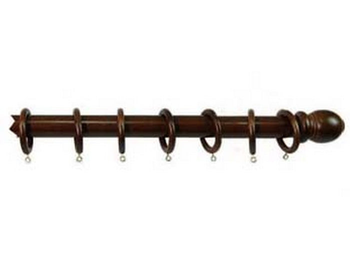 bastone in legno senza supporti ? mm.35 noce - cm.300 cod:ferx.fer11921