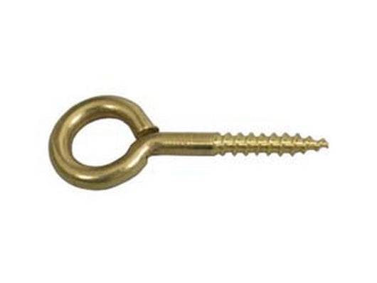 occhiolo con vite per legno ottone lucido - mm.17x40 - ø mm.2,5x18 cod:ferx.fer43274