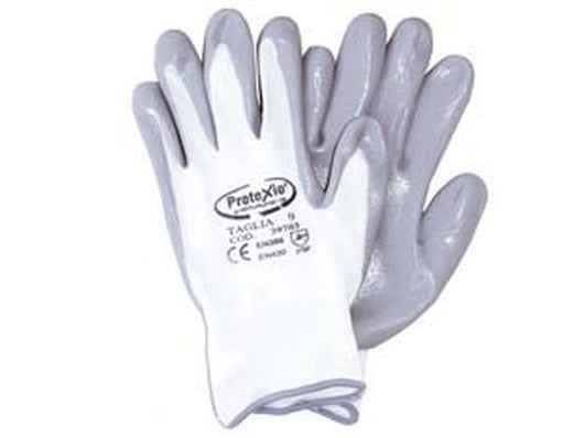 guanti lavoro poliestere palmo ricoperto nitrile grigio tg.xl cod:ferx.fer106689