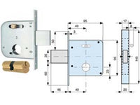 serratura infilare cancelli catenaccio scrocco nottolino cilindro tondo cod:ferx.fer51088