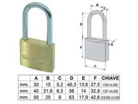 lucchetto ottone arco lungo - mm.40 cod:ferx.fer51644