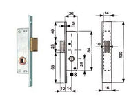 serratura da infilare per montanti solo scrocco 901 - mm.14 (901.14.1) cod:ferx.fer52276