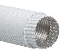 tubi flessibili ed estensibili in alluminio colore bianco m/f - ø cm.12 cod:ferx.fer62671