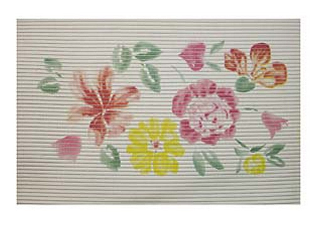 tappetino antiscivolo rettangolare fantasia fiori - cm.80x50 cod:ferx.fer66785