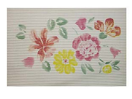 tappetino antiscivolo rettangolare fantasia fiori - cm.80x50 cod:ferx.fer66785
