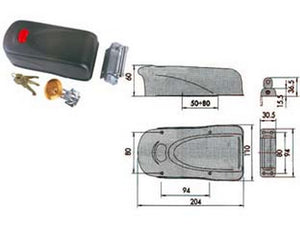 elettroserratura per porte in legno con pulsante interno 1a610 - (1a610.00.0) cod:ferx.fer67379