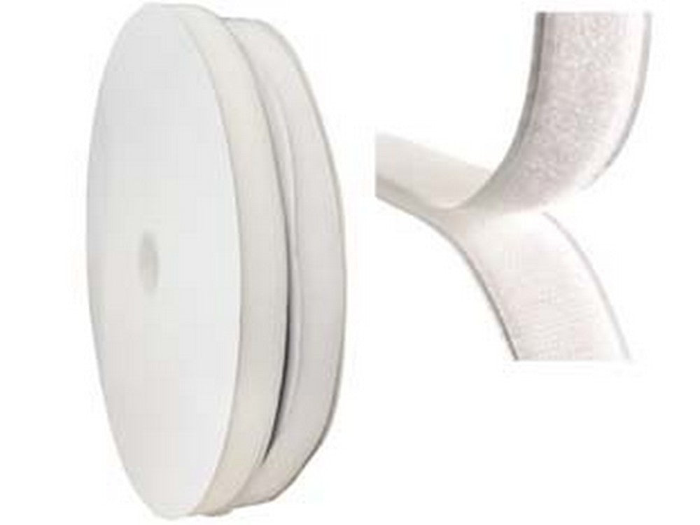 fettuccia velcro bianca - mm.20 femmina adesiva cod:ferx.fer22125