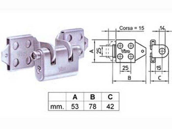 occhioli regolabili per lucchetti  (art.675) cod:ferx.fer73660