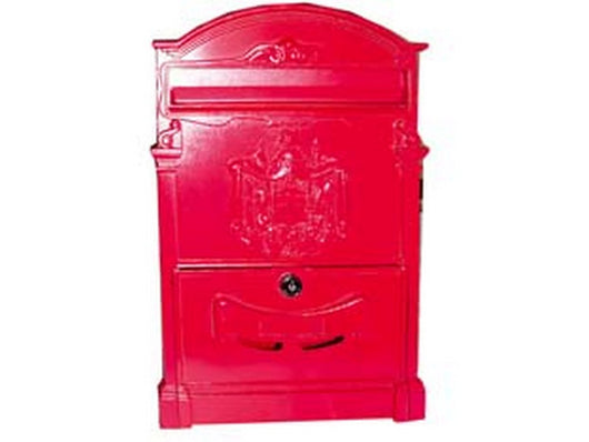 cassetta postale in alluminio per esterni "residence" rossa - cm.25x9x41h. colore rosso cod:ferx.fer74155