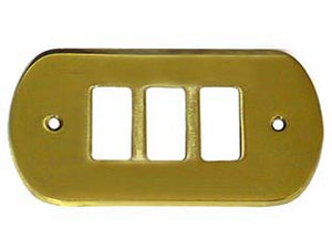 coprinterruttori bordo tondo 3 posti in ottone satinato - in ottone satinat cod:ferx.fer74285