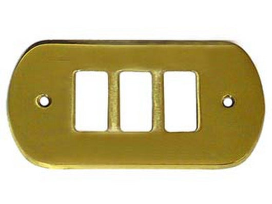 coprinterruttori bordo tondo 3 posti in ottone satinato - in ottone satinat cod:ferx.fer74285
