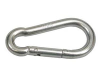 moschettoni da pompiere in acciaio inox - mm.80x8 cod:ferx.fer74780