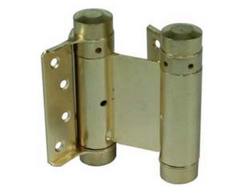 1coppia cerniere a molla tipo "bommer" acciaio ottonato art.101 - mm.125 cod:ferx.fer81320