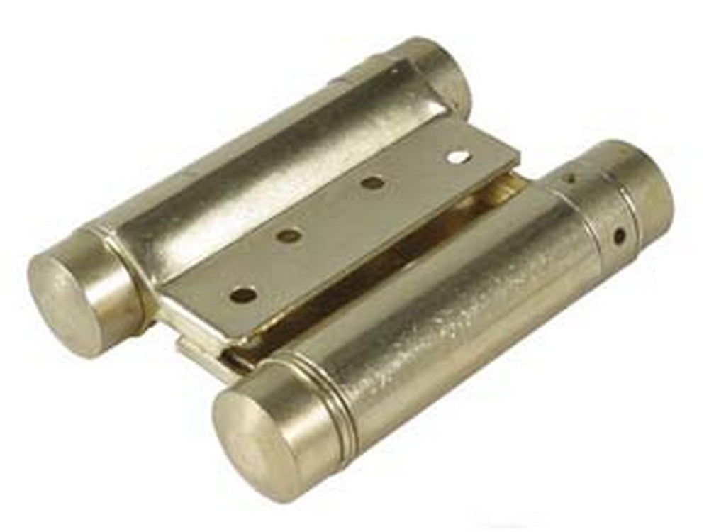 1coppia cerniere a molla tipo "bommer" acciaio ottonato art.109 - mm.100  cod:ferx.fer81313