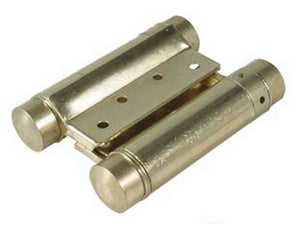 1coppia cerniere a molla tipo "bommer" acciaio ottonato art.109 - mm.100  cod:ferx.fer81313