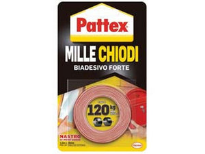 3blister pattex nastro biadesivo millechiodi tape - mm.19h. in rotoli da mt.1,5 cod:ferx.fer84048