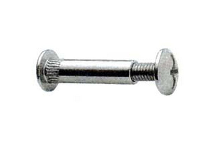 viti giunzione mobili acciaio nichelato  mm8x38h. testa  mm14 vite cod:ferx.fer85533