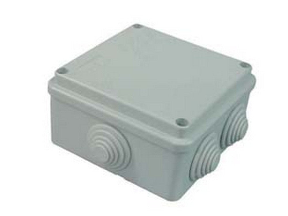 scatola stagna con coperchio e 6 passacavi ip65 - mm.100x100x50h. (005) cod:ferx.fer87674