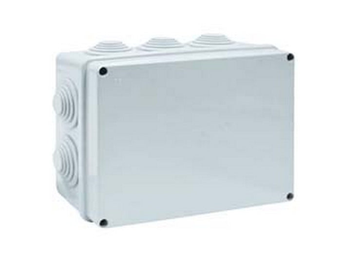 scatola stagna rettangolare con coperchio e 10 passacavi ip65 - mm.190x140x70h. (009) cod:ferx.fer87698