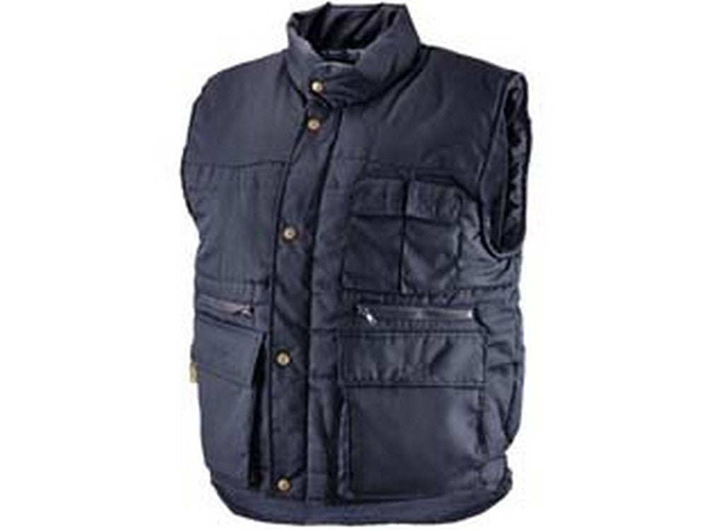 gilet imbottito in poliestere/cotone blu - tg.xl cod:ferx.fer94320
