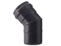 gomito a 45? per stufe a pellet nero opaco pesante mm.1,2 - ? cm.12 cod:ferx.fer291552