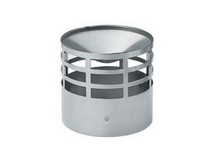 terminale di scarico in acciaio inox per stufe a pellet - ? cm.8 cod:ferx.fer97352