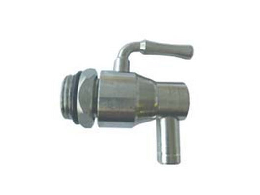 rubinetto a leva acciaio inox con dado per fusti e serbatoi - m 1/2" cod:ferx.fer97611