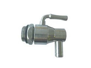 rubinetto a leva acciaio inox con dado per fusti e serbatoi - m 3/8" cod:ferx.fer252904