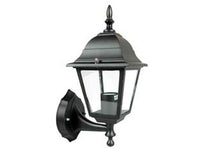 lanterna con braccio inferiore modello new york - 60w ip44 mm.192x370h. colore nero cod:ferx.fer102490