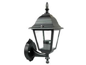 lanterna con braccio inferiore modello new york - 60w ip44 mm.192x370h. colore nero cod:ferx.fer102490