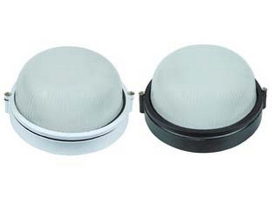 plafoniera tonda in alluminio per esterno - 60w ip54 ? mm.180x115h. bianco cod:ferx.fer102841