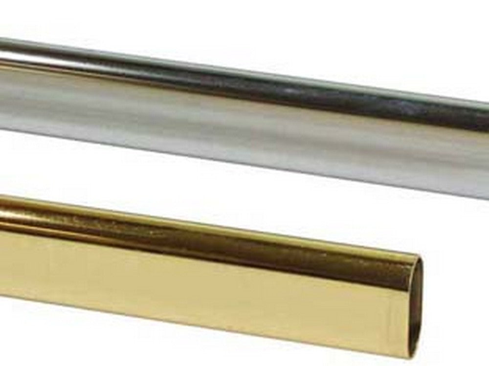 tubo armadio ovale in acciaio - ottonato mm.15x30h. mt.2,1 lunghezza cod:ferx.fer102971