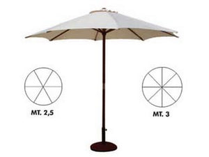 ombrellone tondo in legno - ? cm.300 palo ? mm.48 a 8 stecche colore avana cod:ferx.fer104937