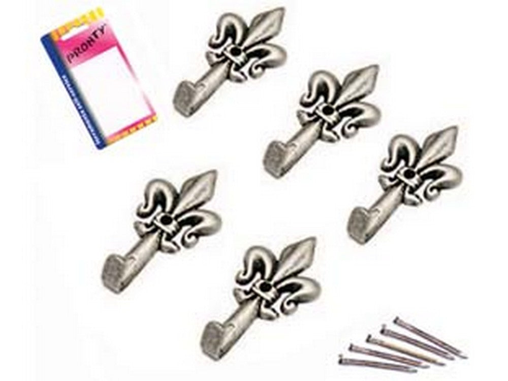 12blister ganci per quadri giglio argento piccoli in blister - mm.33, in bl.5 pz. cod:ferx.fer106788