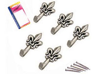 12blister ganci per quadri giglio argento piccoli in blister - mm.33, in bl.5 pz. cod:ferx.fer106788