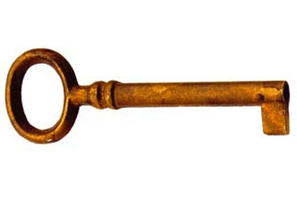 chiavi mobili mod.33718 ottone patinato pulito mm81x24 lunghezza gambo cod:ferx.fer107792