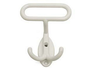 portabiti leonzio in metallo bianco - cm.7x8h. interfori cm.2,5 cod:ferx.fer108034