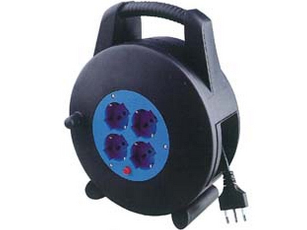 avvolgicavo elettrico 4 prese schuko bipasso mt.10 - mt.10  cod:ferx.fer108843