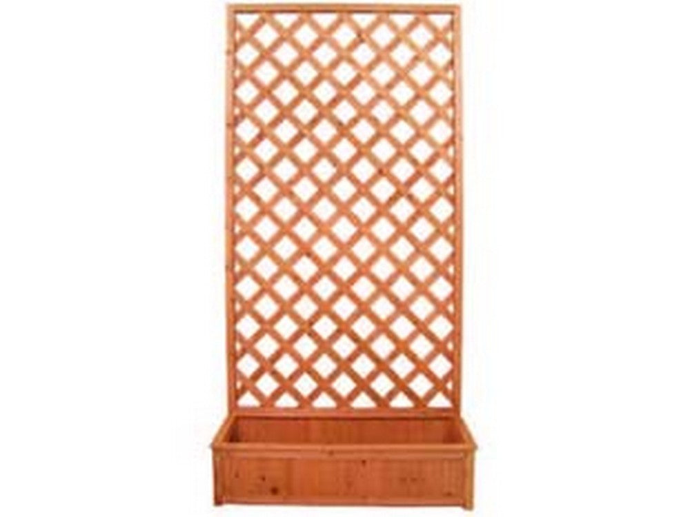 traliccio in legno con fioriera - cm.100x200h. cod:ferx.fer109338