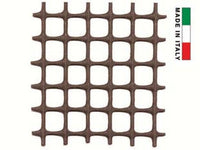 rete in plastica quadra marrone mm.10x10 - maglia mm.10x10, altezza cm.100 cod:ferx.fer110518