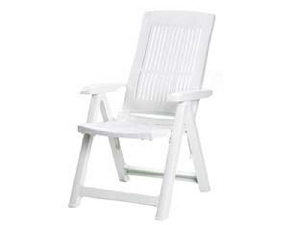 poltrona da giardino "tampa" bianca - cm.60x61x109h. - peso kg.6 cod:ferx.fer117432