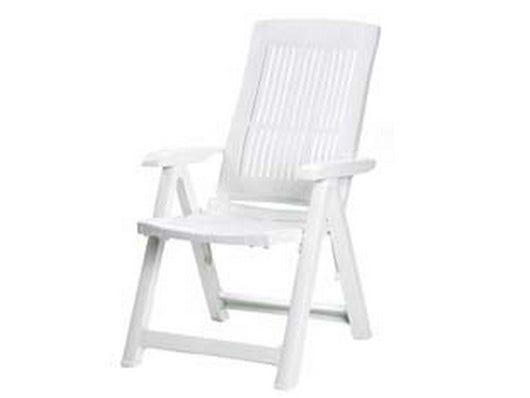 poltrona da giardino "tampa" bianca - cm.60x61x109h. - peso kg.6 cod:ferx.fer117432