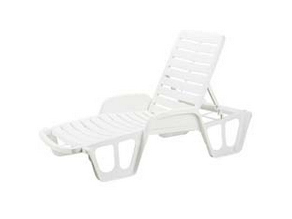 lettino da giardino "fisso" bianco - cm.71x192x100h. - peso kg.13,3 cod:ferx.fer117456