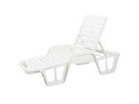 lettino da giardino "fisso" bianco - cm.71x192x100h. - peso kg.13,3 cod:ferx.fer117456